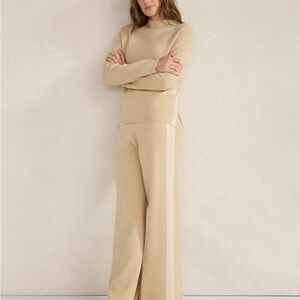 NWT’s Haven Well Within Cream XL Tuxedo Stripe Pull-On Pants